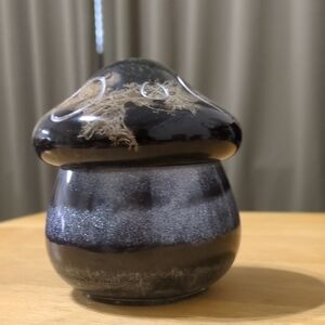Unique Resin Mushroom Jar With Stones And Moss